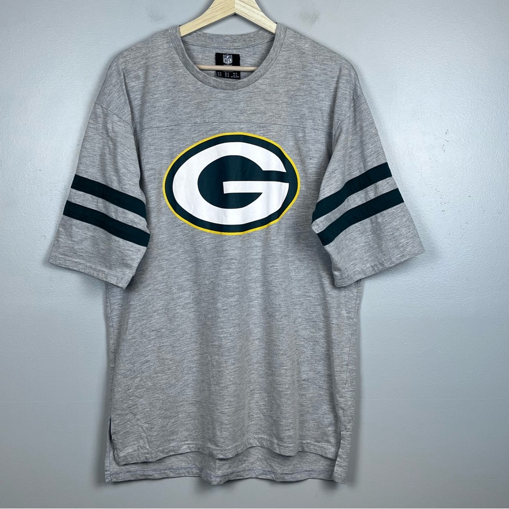 NFL Team Apparel Men's Green Bay Packers Jersey Style T-Shirt Size M; Football